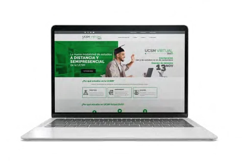 Sitio web de UCSM Virtual DUO: Universidad (Educación)